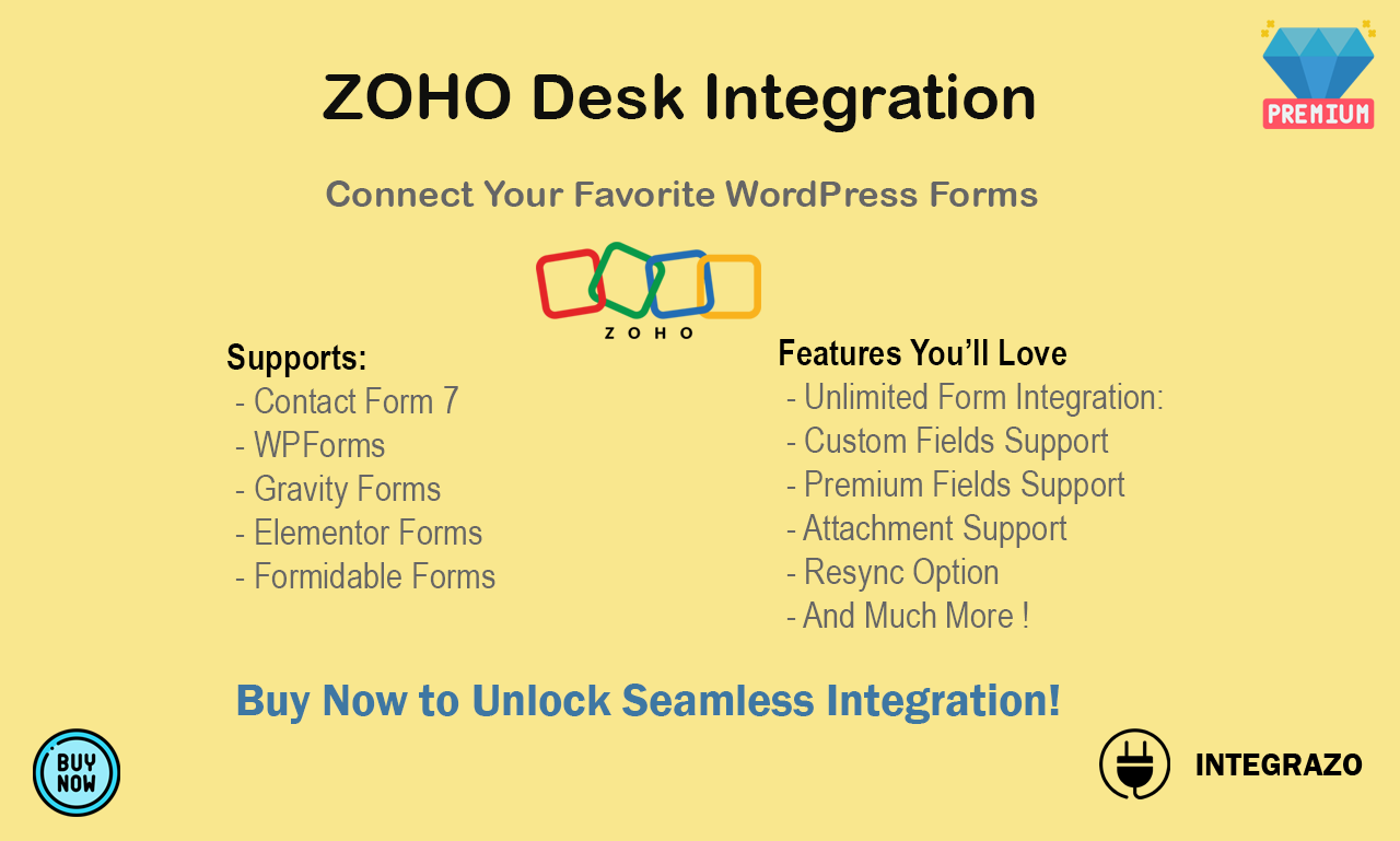 Any Contact Form to Zoho Desk Integration